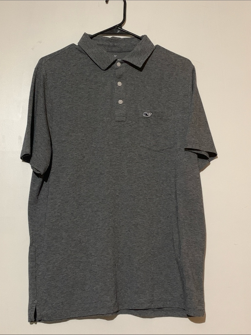 Vineyard Vines Men's Polo in Heather Charcoal Gray